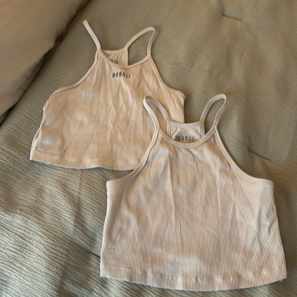Nobull Tibbed Cropped Tanks